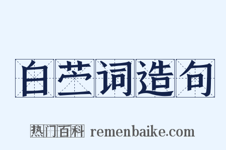 白苎词造句是什么意思的图片